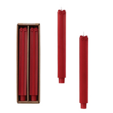 Package Shaped Taper Candles Red
