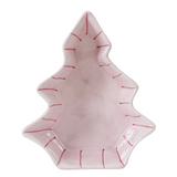 Stoneware Striped Tree Shaped Dish