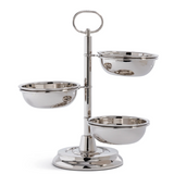 3 Tier Condiment Set Polished Nickel