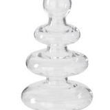 Clear Glass Modern Taper Candleholder