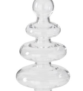 Clear Glass Modern Taper Candleholder