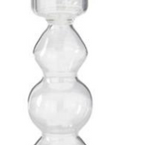 Clear Glass Modern Taper Candleholder