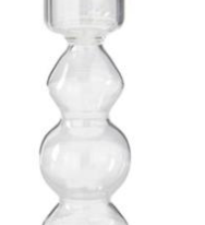 Clear Glass Modern Taper Candleholder