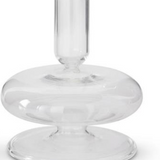Clear Glass Modern Taper Candleholder