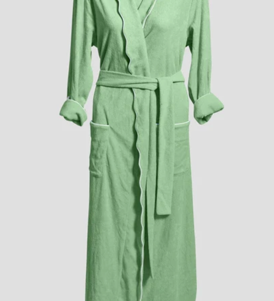 Women's Long Scallop Light Weight Robe