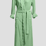 Women's Long Scallop Light Weight Robe