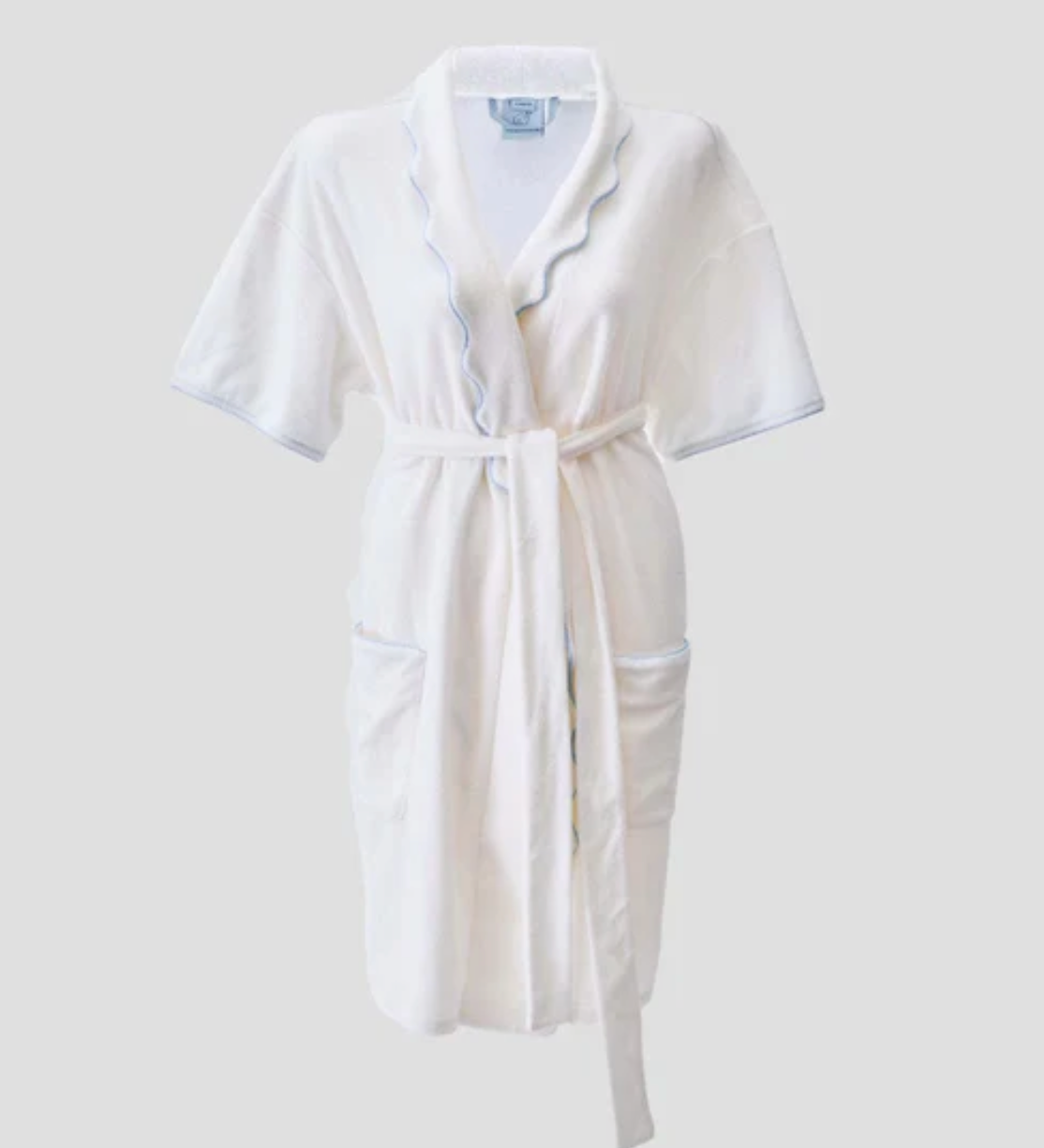 Women's Scallop Short Lightweight Robe