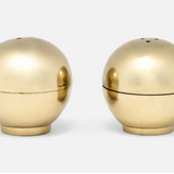 Brass Sphere Salt and Pepper Shakers (Polished Gold)