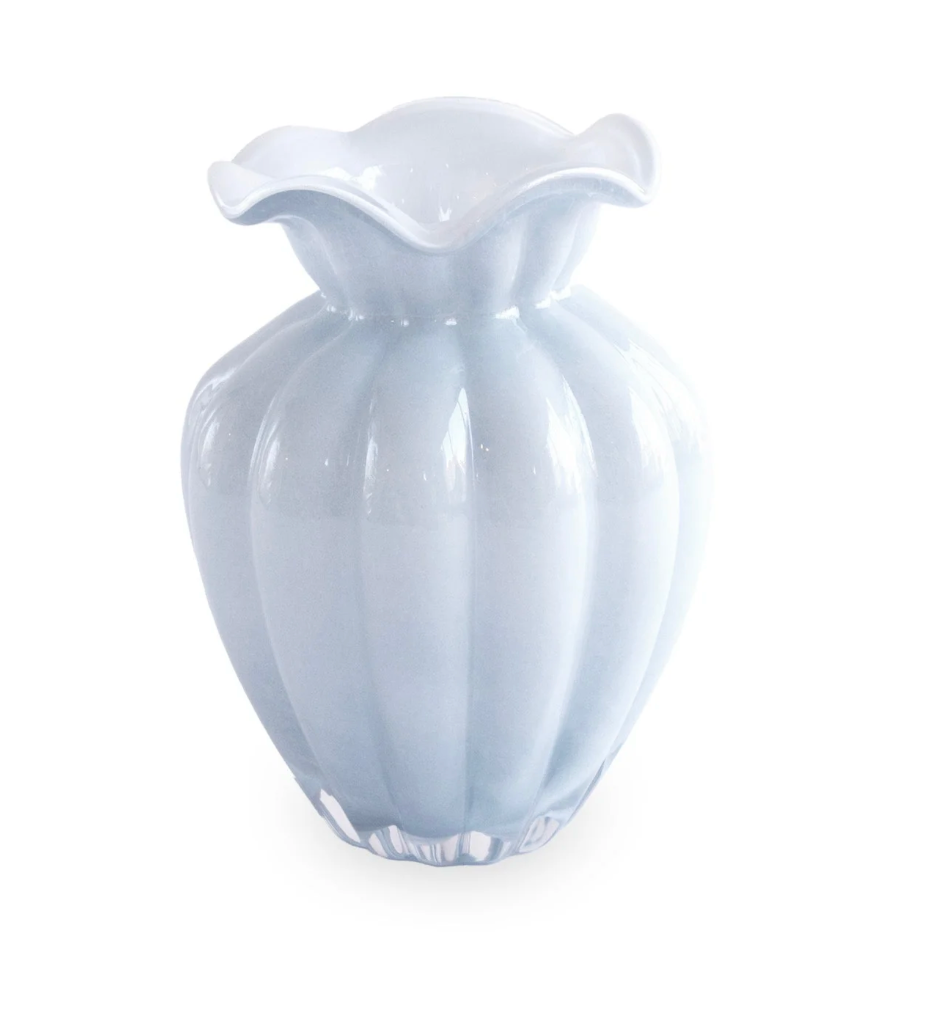 Glass Vento Medium Vase (cream)