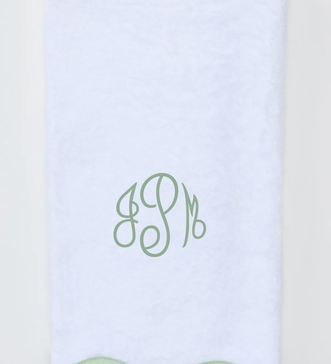 Weezie Scallop Towels With Monogram