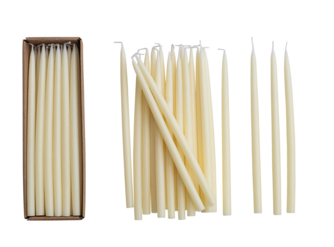 Unscented Thin Taper Candles