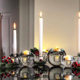 Small Clear Ball Tealight Holder