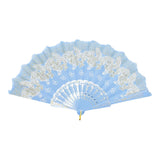Colorful Butterfly Floral Glitter Handheld Folding Fan FNSZ-01 (12PC)