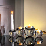 Small Clear Ball Tealight Holder