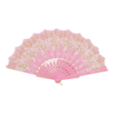 Colorful Butterfly Floral Glitter Handheld Folding Fan FNSZ-01 (12PC)