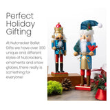 Clara Nutcracker in Red Satin and Green 10 Inch