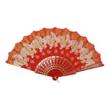 Colorful Butterfly Floral Glitter Handheld Folding Fan FNSZ-01 (12PC)