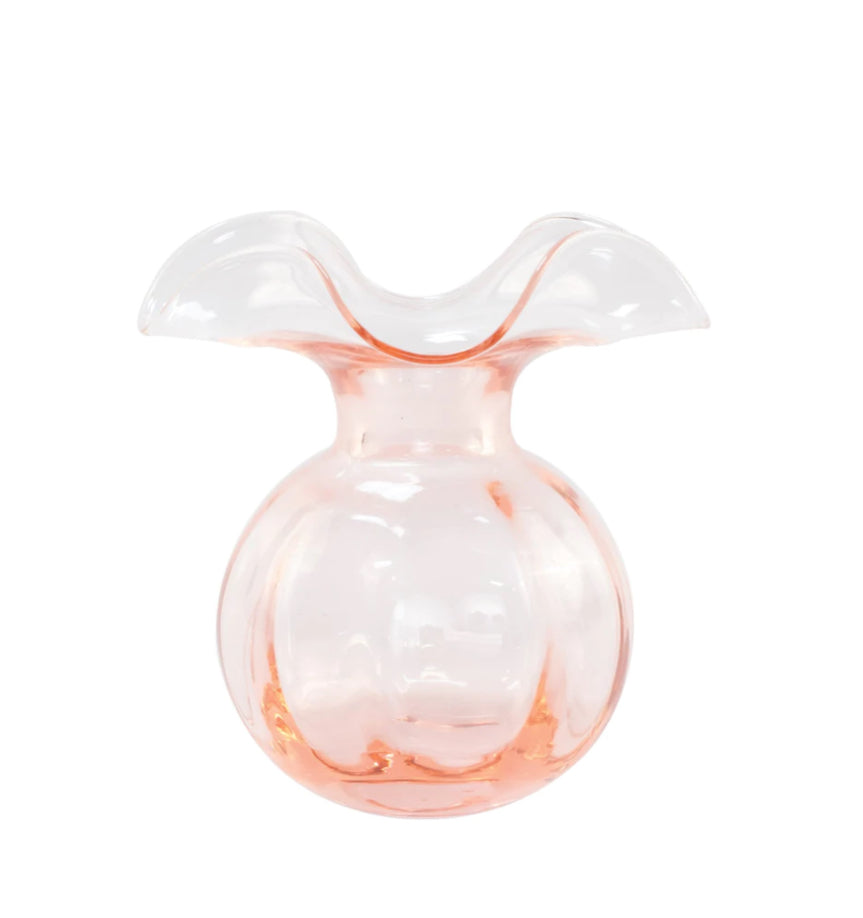Hibiscus Glass Pink Bud Vase