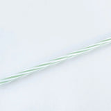 Glass Straw- Twisted- Mint & White