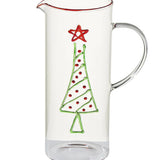 Christmas Pitcher With Green Strips