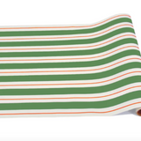 Green and Red Awning Stripe Runner - 20" x 25'