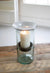 Glass Candle Cylinder With Rustic Insert - Medium