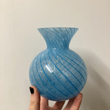 Torcello Bud Vase Aqua Stripes