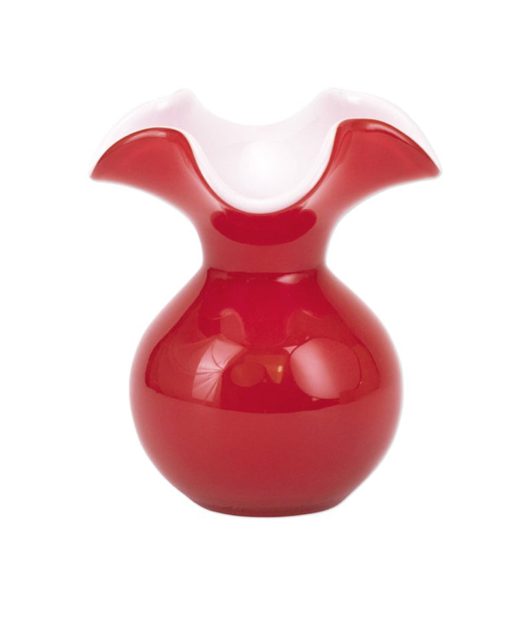 Hibiscus Glass Red Bud Vase