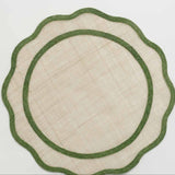 Green Scalloped Rice Paper Placemat