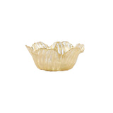 Rufolo Glass Gold Flower Bowl Small