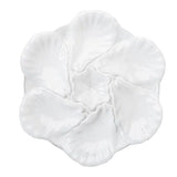 Fleur De Lis White Oyster Plate