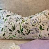 Custom Floral Watercolor Lumbar Pillow