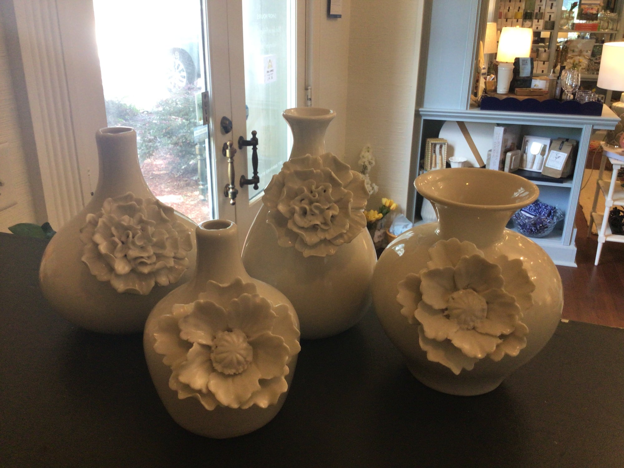 6”-8” White Flower Vase