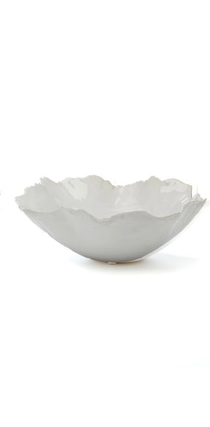 White Freeform Ceramic Bowl