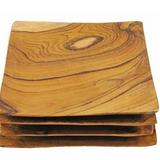 Teak Small Plates- Set of 4