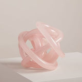 Pink Hand Blown Glass Knot