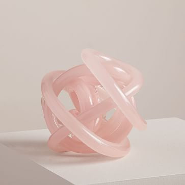 Pink Hand Blown Glass Knot