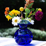 HIBISCUS GLASS COBALT BUD VASE
