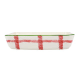 Mistletoe Plaid Rectangular Baker