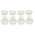 Set of 4 Candleholders with Gold Trim