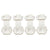 Set of 4 Candleholders with Gold Trim