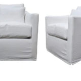 Palm Beach Slipcovered Swivel Chair
