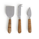 Wicker Weave Cheese Serving Knives