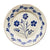 3 Flowers/Vines Blue Dinner Plate