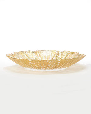 Vietri Rufulo Gold Glass Shallow Bowl