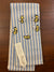 Striped Embroidered Tea Towel