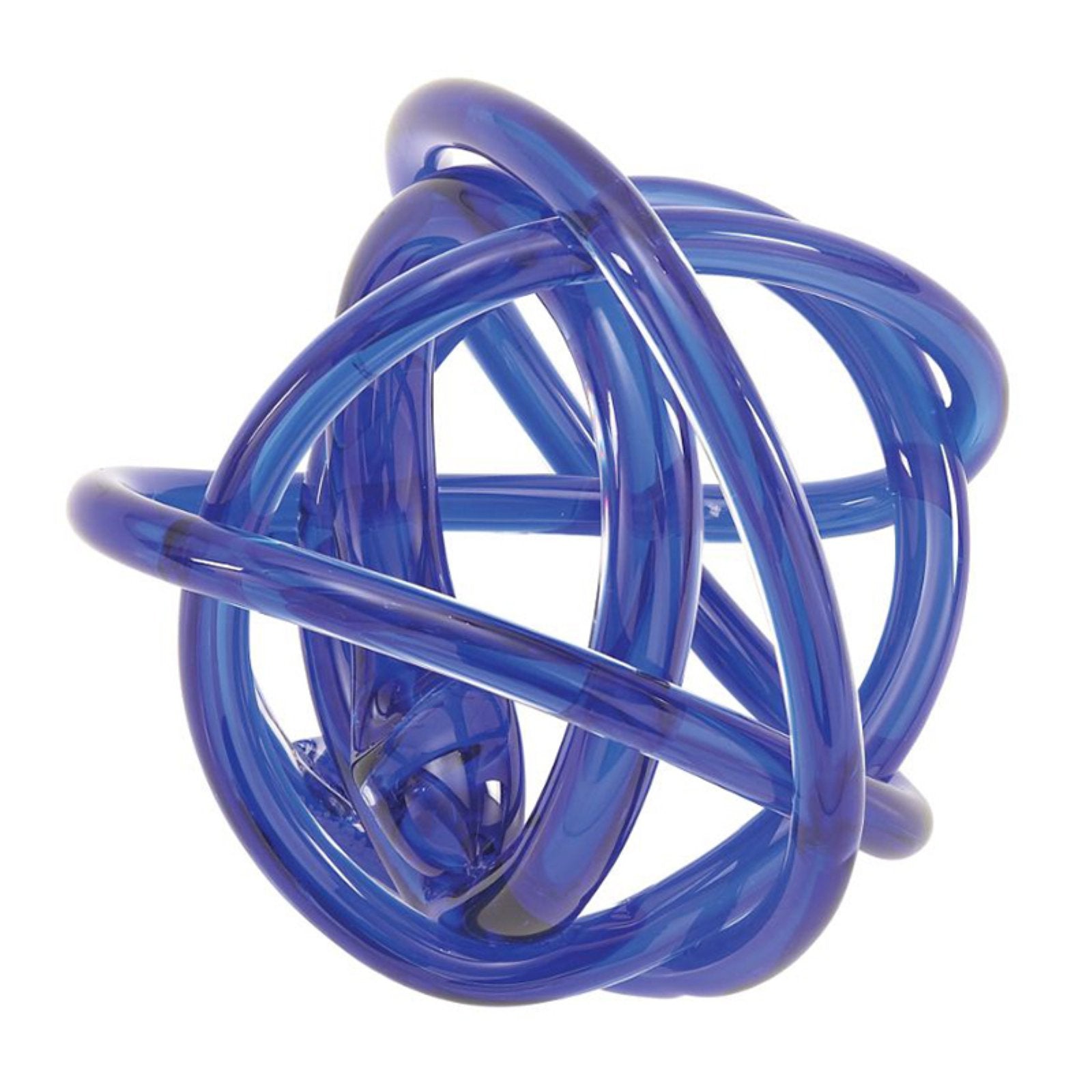 Blue Handblown Glass Knot