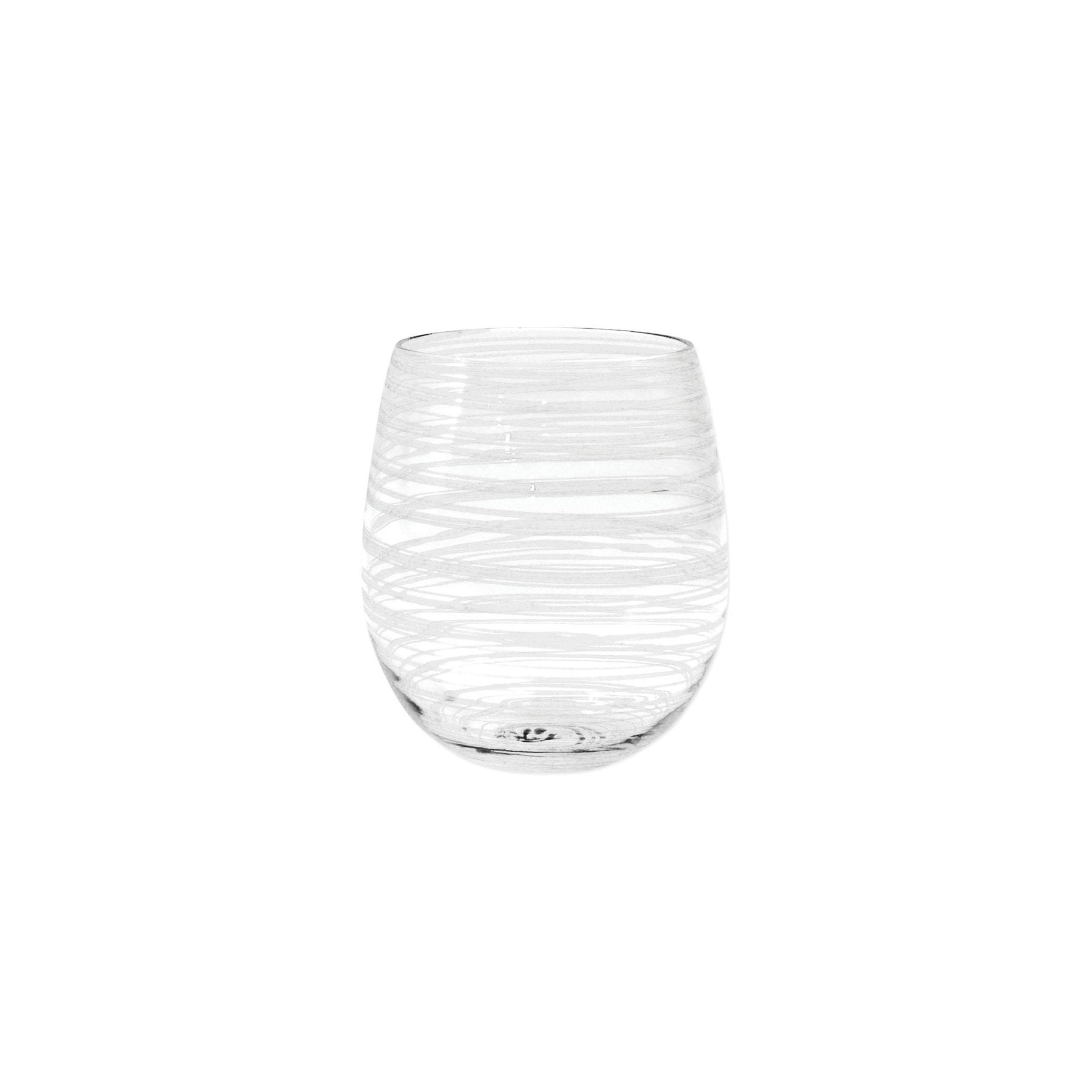 Vietri Swirl Stemless Wine Glass