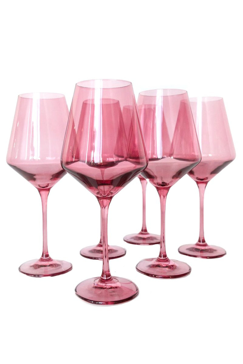 Estelle Colored Glass Wine Glass Set