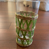 Tall Wicker Wrap Beverage Glass